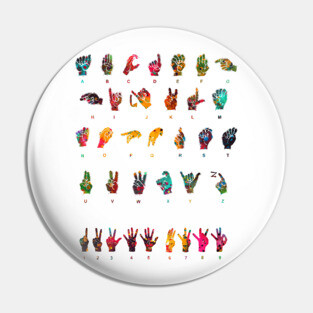 Sign Language Alphabet Pin