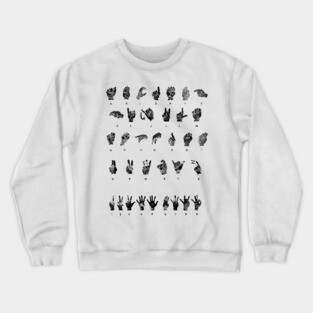 Sign Language Alphabet Crewneck Sweatshirt