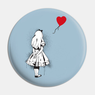 Banksy in Wonderland Pin