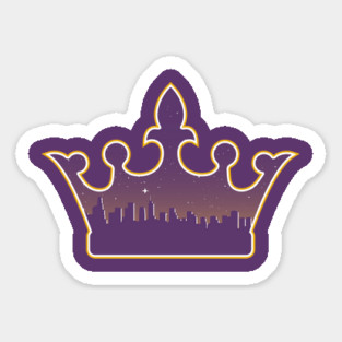 Los angeles kings City Skyline Purple Magnet