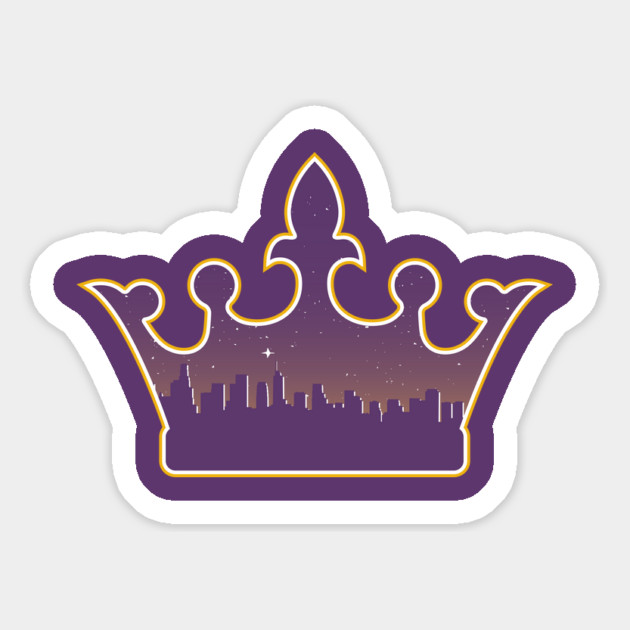 Los angeles kings City Skyline Purple Magnet by stayfrostybro