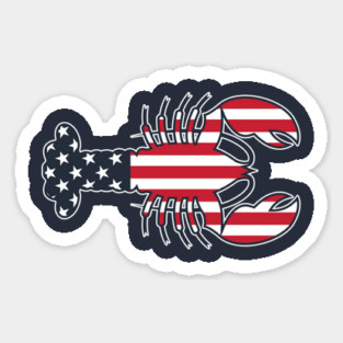 Lobster Cape Cod 4th of July American Flag Magnet