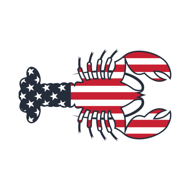 Lobster Cape Cod 4th of July American Flag by stayfrostybro