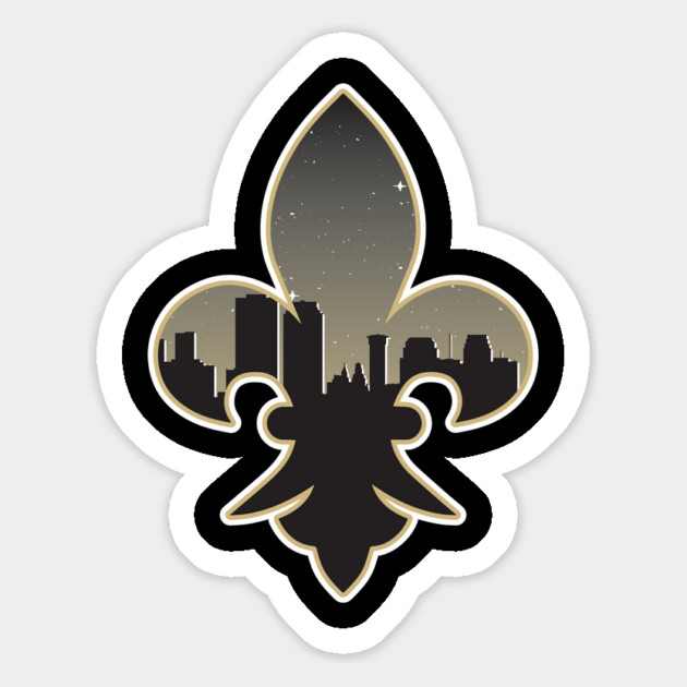 New Orleans Saints Fluer De Lis City Skyline Magnet by stayfrostybro