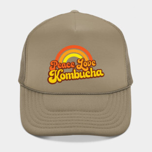 PEACE, LOVE, KOMBUCHA - Retro Rainbow Hat