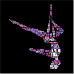 Aerial Yoga Pose Posters and Art