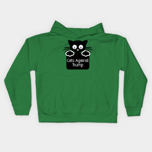Protest Cat: Cats Against Trump Kids Hoodie