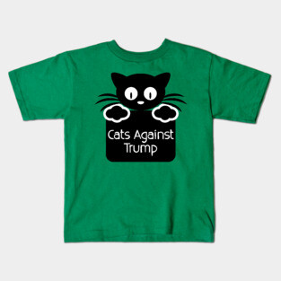 Protest Cat: Cats Against Trump Kids T-Shirt