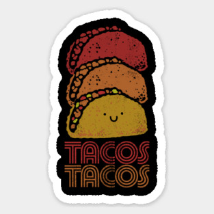 Tacos Tacos Vintage Taco Tuesday Sticker