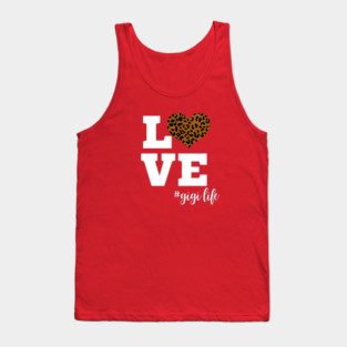 Love Gigi Life Leopard Print Heart Tank Top