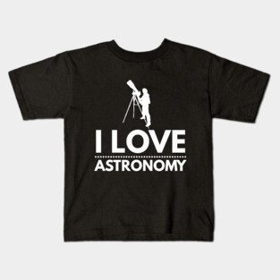I Love Astronomy Stargazing Fan Kids T-Shirt