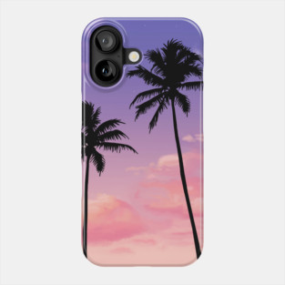 Palm tree purple Sunset Phone Case