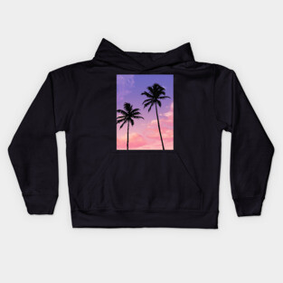 Palm tree purple Sunset Kids Hoodie