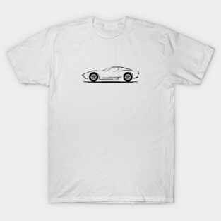Lamborghini Miura P400 Black T-Shirt