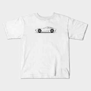 Lamborghini Miura P400 Black Kids T-Shirt