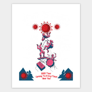 Stay At Home Block Party Funny Concert Poster Quarantine Pandemic Coronavirus COVID-19 Pandemic Sticker