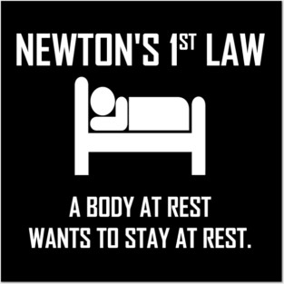 Newton's First Law- Funny Physics Posters and Art
