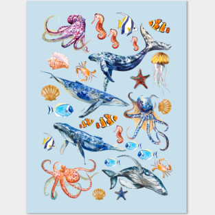 sea life Posters and Art