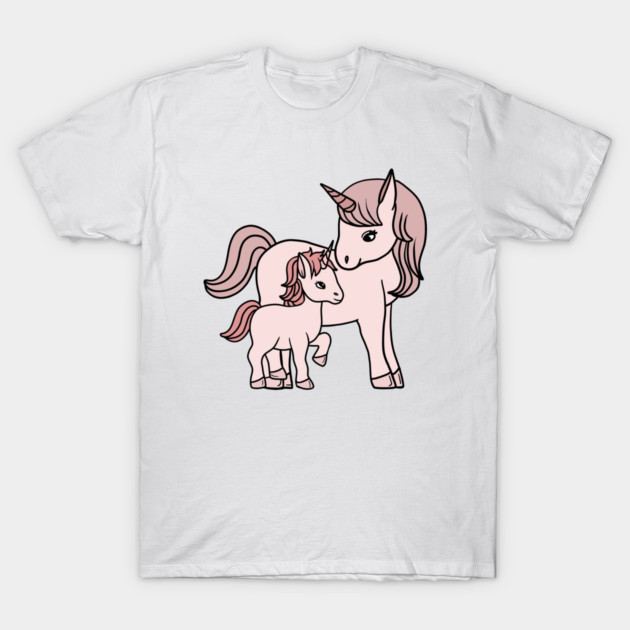 Unicorn, Mother and Child, Unicorns Mothers Day Gift T-Shirt by logiamerch