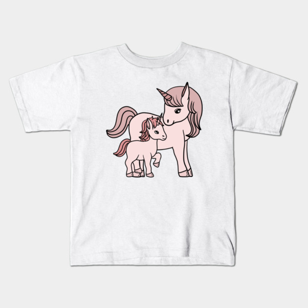 Unicorn, Mother and Child, Unicorns Mothers Day Gift Kids T-Shirt by logiamerch
