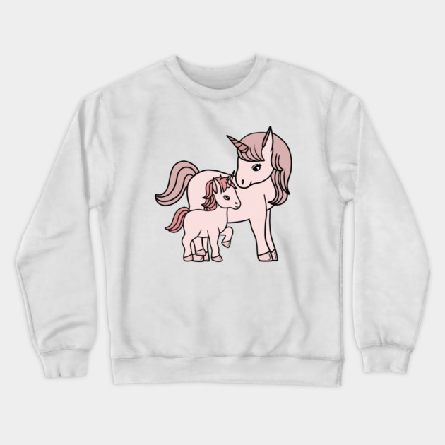 Unicorn, Mother and Child, Unicorns Mothers Day Gift Crewneck Sweatshirt by logiamerch