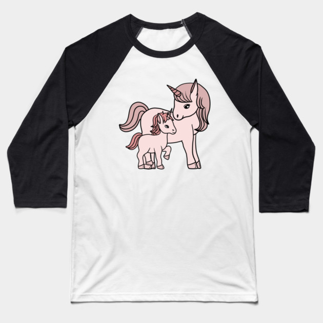Unicorn, Mother and Child, Unicorns Mothers Day Gift Baseball T-Shirt by logiamerch