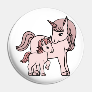 Unicorn, Mother and Child, Unicorns Mothers Day Gift Pin