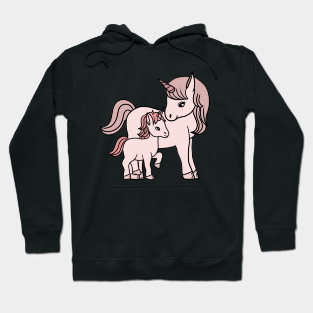 Unicorn, Mother and Child, Unicorns Mothers Day Gift Hoodie by logiamerch