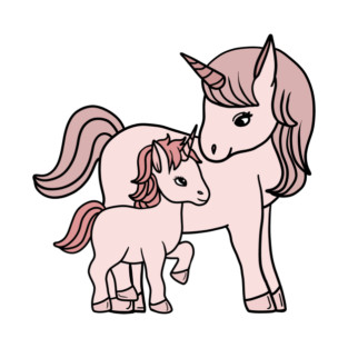 Unicorn, Mother and Child, Unicorns Mothers Day Gift T-Shirt