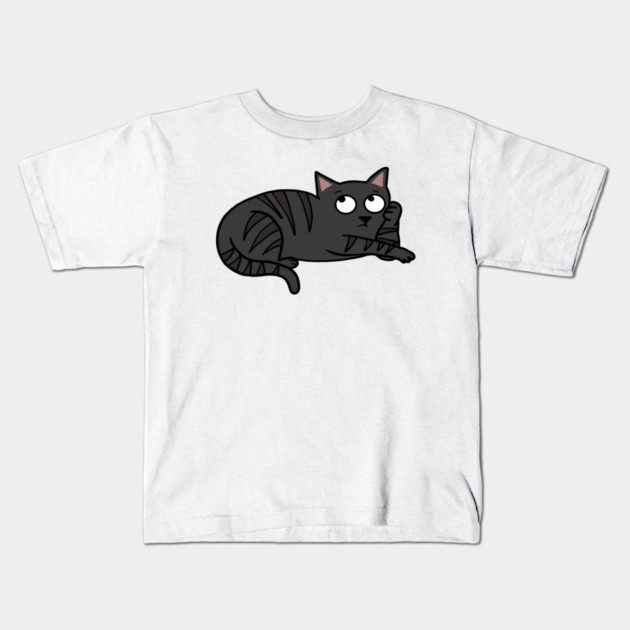 Bored Cat Kids T-Shirt by logiamerch