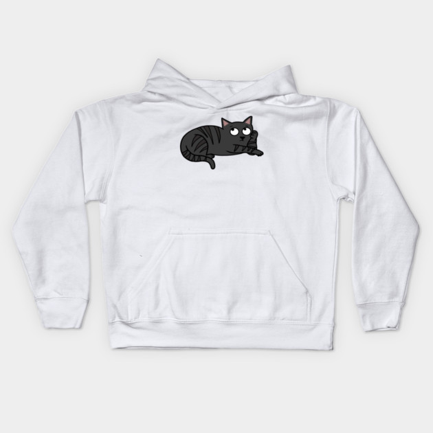Bored Cat Kids Hoodie by logiamerch