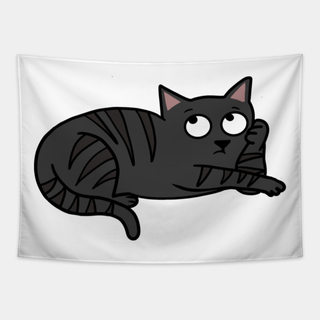 Bored Cat Tapestry by logiamerch