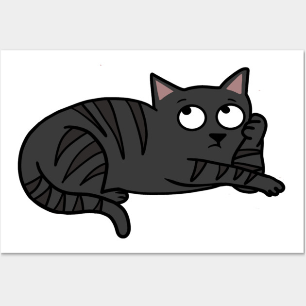 Bored Cat Wall Art by logiamerch