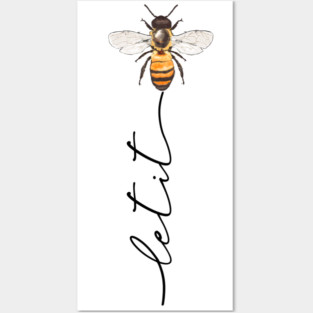 "let it bee, let it bee.." - gift idea for beekeepers, lovers, fans, honey lovers, birthday, christmas gifts, save the bees, save the earth, greenpeace, climate change, global warming actitivist gifts, best, popular, trending, gifts, Posters and Art