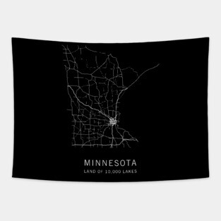 Minnesota State Road Map Tapestry