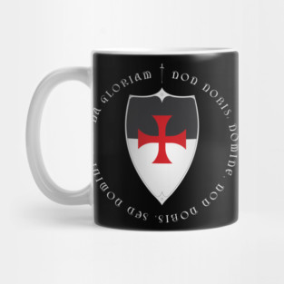 Knights Templar Crusader Motto and Cross Mug
