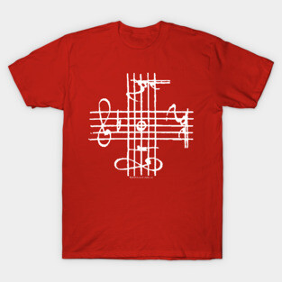 Johann Sebastian Bach Musical Signature Notation Cross T-Shirt