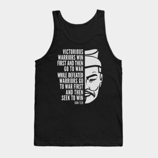 Sun Tzu Inspirational Quote: Victorious and Defeated Warriors Tank Top