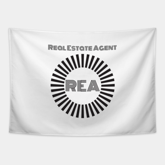 Real Estate Agent Circle Tapestry by REG
