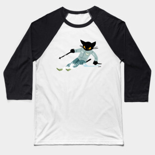 Skiing Baseball T-Shirt