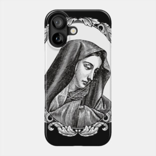 Vintage Virgin Mary Maria Portrait Phone Case