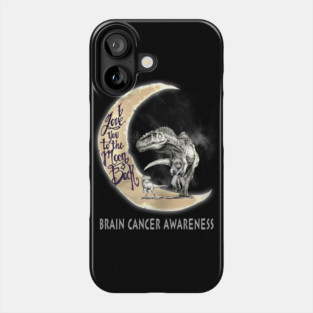 brain cancer dinosaur moon Phone Case