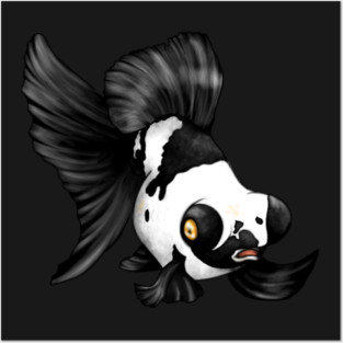 Panda Goldfish Posters and Art