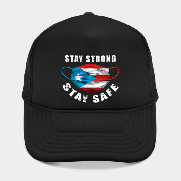 Stay Strong Stay Safe Puerto Rican Flag Mask Solidarity Awareness by creative