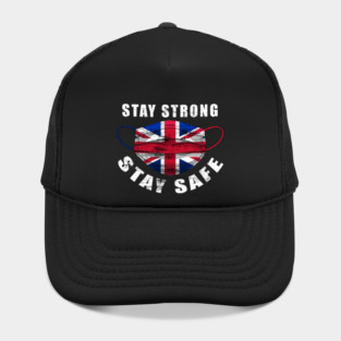 Stay Strong Stay Safe UK Flag Mask Solidarity Awareness Hat