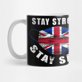 Stay Strong Stay Safe UK Flag Mask Solidarity Awareness Mug