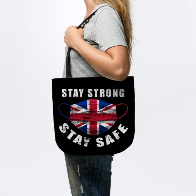 Stay Strong Stay Safe UK Flag Mask Solidarity Awareness by creative