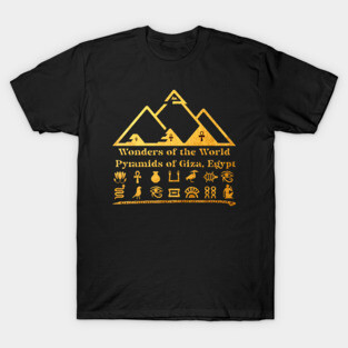Golden Pyramids: Timeless Wonders of Ancient Egyptian Civilization T-Shirt