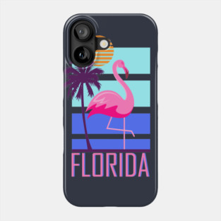 Florida Flamingo Retro Phone Case
