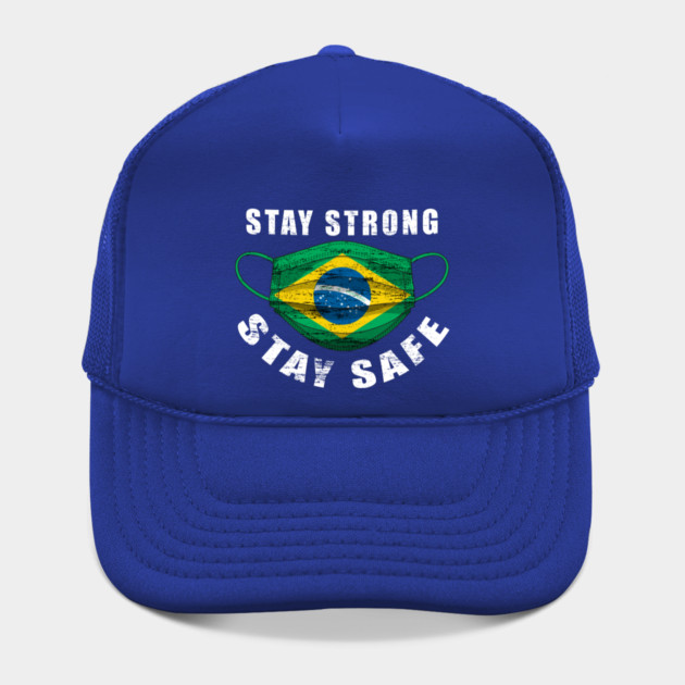 Stay Strong Stay Safe Brasil Flag Mask Solidarity Awareness by creative